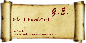 Gál Edvárd névjegykártya